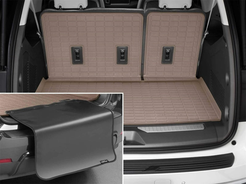 WeatherTech 2021 Chevrolet Suburban/GMC Yukon XL SeatBack Cargo Liners HP w/Bumper Protector - Tan