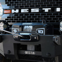 Superwinch 10000 LBS 12V DC 3/8in x 54ft Synthetic Rope Scorpion 10000SR Winch - Black Powdercoat