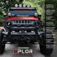 Go Rhino Xplor Bright Series Single Row LED Light Bar (Side/Track Mount) 20.5in. - Blk