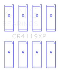 King Mitsubishi 4G91/4G92/4G93 16V (Size 0.25mm) XP - Series Performance Rod Bearing Set