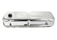 Ford Racing Embosses Logo Stamped Steel Valve Cover Chrome