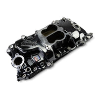 Edelbrock 65-90 BB Chevy Oval Port Heads Performer 2-O Manifold - Black Plasma
