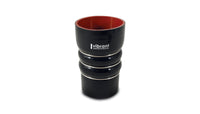 Vibrant Silicone Coupling 4 Ply Aramid CAC Transition Hose 3.25in x 3in Inlet/Outlet - Black
