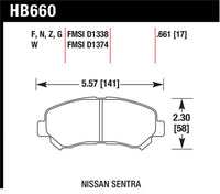 Hawk 09-10 Nissan Maxima / 08-10 Rogue / 07-09 Sentra SE-R / 10  Sentra SE-R M/T  Performance Cerami