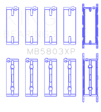 King Engine Bearings BMW S65B40A (Size .026) Crankshaft Main Bearings Set of 5