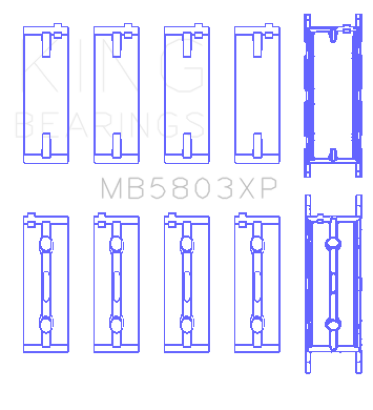King Engine Bearings BMW S65B40A (Size +0.25mm) Main Bearing Set