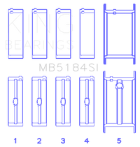 King Engine Bearings GM 262/302/327/350 (Size .010) Main Bearing Set
