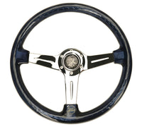 NRG Reinforced Steering Wheel (350mm / 2in. Deep) Matsuri Clear Acrylic w/ NeoChrome Spoke