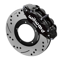 Wilwood kit front FNSL4R PORS 911 1984- 89 3.5 MT 11.10X.95 rotor SRP black W/LINES