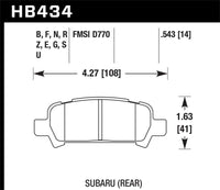 Hawk Subaru Baja/Forester/Impreza/Legacy DTC-60 Race Rear Brake Pads