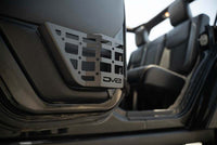 DV8 Offroad 11-18 Jeep Wrangler JK 4 Door Only Rear Door Pocket Molle Panels - Black