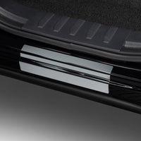 Putco 14-18 Chevy Silv LD - Regular Cab w/ CHEVROLET Etching (4pcs) Black Platinum Door Sills
