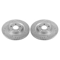 Power Stop 17-19 Audi A4 Rear Evolution Drilled & Slotted Rotors - Pair