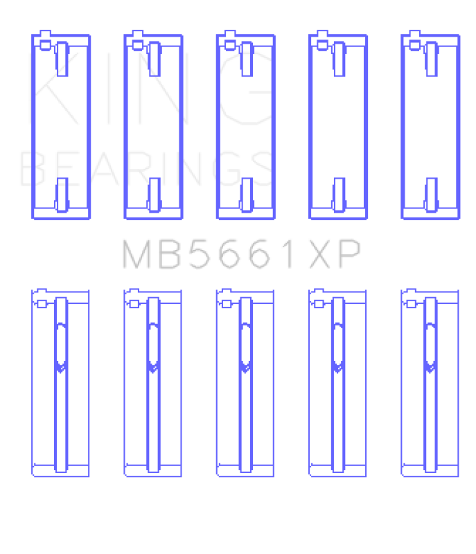 King Engine Bearings Audi/VW ADZ/ AWT/ APK/ BHP/ BPY/ AKS (Size 0.26) Main Bearing Set