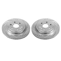 Power Stop 10-16 Cadillac SRX Rear Evolution Drilled & Slotted Rotors - Pair