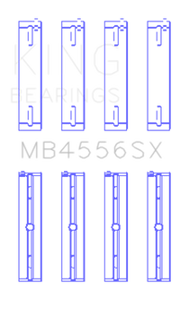 King VM Motori A630/L630 Ecodiesel 3.0L (Size 0.05) Main Bearing Set OE Replacement TriMetal