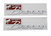 Ford Racing Bronco Sport Script Fender Badge Kit