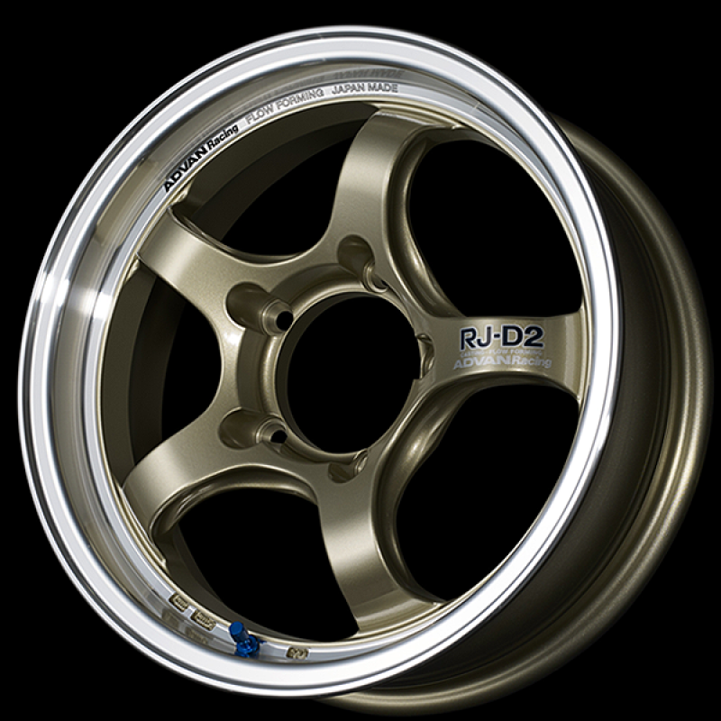 Advan RG-D2 15x8.0 / +35 Offset / 4x100 / 63mm Bore / Machining and Champagne Gold