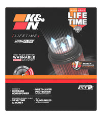 K&N Filter Universal Rubber Filter 4in Flg 6 17/32in OD 8 21/32in H