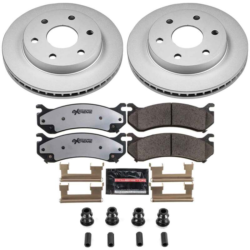 Power Stop 02-06 Cadillac Escalade Front Z36 Coated Truck & Tow Brake Kit