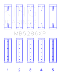 King Engine Bearings Toyota 1UZ-FE/2UZ-FE/3UZ-FE (Size STD) Performance Main Bearing Set