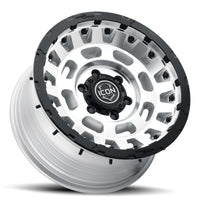 ICON Hammer Pro 17x8.5 / 5x5 / -6mm / 4.5in BS - Silver Machined