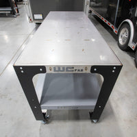 Wehrli Modular Steel Work Bench Top/Shelf Kit - 32in x 90in x .120in Thick (Grey & Raw Steel)