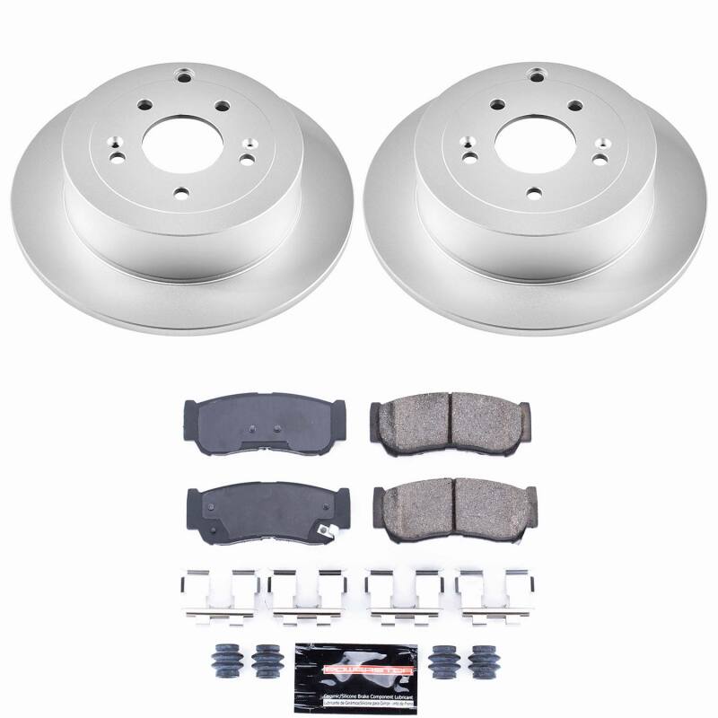 Power Stop 07-09 Hyundai Santa Fe Rear Z23 Coated Brake Kit