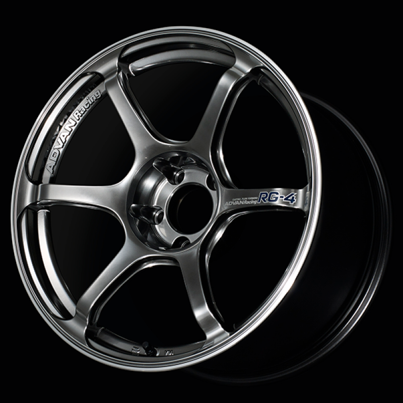 Advan RG-4 17x7.5 / +30 Offset / 4x100 / 63mm Bore / Racing Hyper Black and Ring