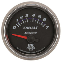 Autometer Cobalt 52mm 0-7 BAR Short Sweep Electric Oil Pressure Gauge