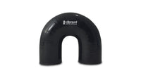 Vibrant 4 Ply Reinforced Silicone Elbow Connector - 2in ID x 5.50in Leg 180 Deg Elbow (BLACK)