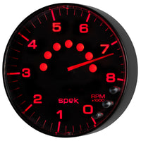Autometer Spek-Pro Gauge Tachometer 5in 8K Rpm W/Shift Light & Peak Mem Black/Black