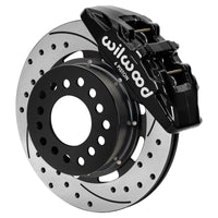 Wilwood Ford Mustang II Dynapro Front Brake Kit w/ 12.19in Drilled & Slotted Rotor - Black