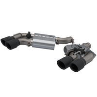 QTP 2016-2024 Chevrolet Camaro SS QTP Screamer Axle Back Quad Tip Bumper Black Tips
