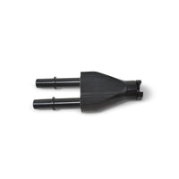 Russell Adapter Y-Block 3/8in Sae Quick Disconnect Female To 2X 3/8in Sae Qd Male Blk Anodized