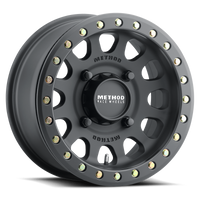 Method MR401 UTV Beadlock 15x7 +38mm Offset 6 x 139.7 BP 81.80mm CB Matte Black Wheel w/ BH-H24100