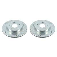 Power Stop 18-19 Nissan Leaf Rear Evolution Drilled & Slotted Rotors - Pair