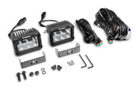 Go Rhino Xplor Bright Series Rectangle LED Spot Light Kit (Surface/Thread Stud Mnt) 4x3 - Blk (Pair)