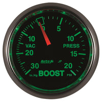 Autometer GS 52mm 30 in Hg/20 psi Mechanical Vacuum/Boost Gauge