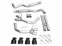 AWE 2024 Ford Mustang Dark Horse S650 RWD Track Edition Cat-Back Exhaust w/ Quad Diamond Black Tips