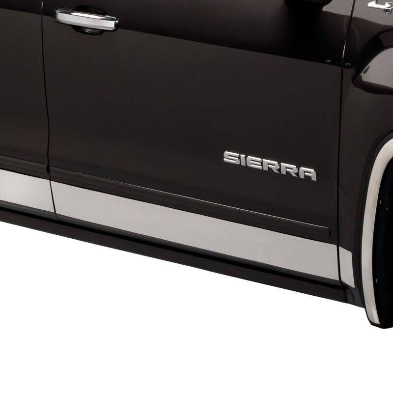 Putco 07-13 GMC Sierra Crew Cab 6.5 Short Box 6in Wide - 12pcs Stainless Steel Rocker Panels