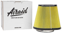 Airaid Universal Air Filter - Cone 6in Flange x 10-3/4x7-3/4in B x 7x4in T x 9in H - Synthaflow