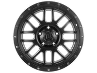 ICON Alpha 20x9 8x6.5 19mm Offset 5.75in BS 125.2mm Bore Satin Black/Milled Windows Wheel