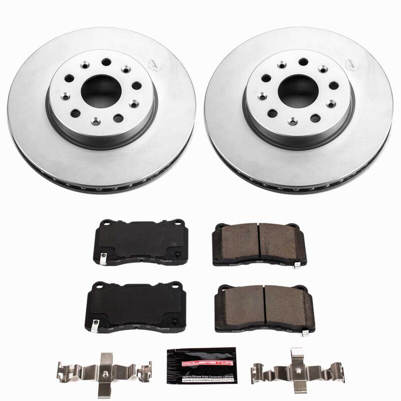 Power Stop 16-19 Cadillac CT6 Front Z23 Coated Brake Kit