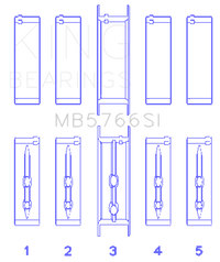 King Engine Bearings GM LS1/2/4/6 (Housing Bore +.010) (Size STD) Main Bearing Set