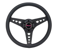 NRG All Aluminum Steering Wheel 330mm - Heart Cut Out- Ergonomic Grip- Anadized Black