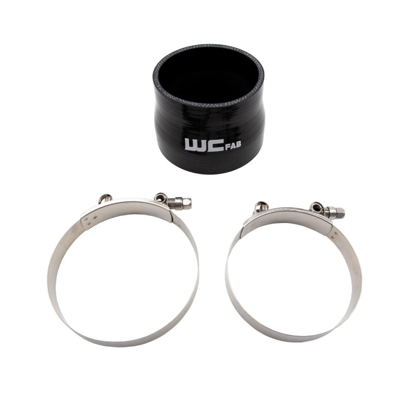 Wehrli 3.5in x 4in ID Straight Reducer x 3in Long Silicone Boot & Clamp Kit