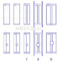 King Engine Bearings Chrysler/Jeep 318ci (Size STD) Main Bearing Set