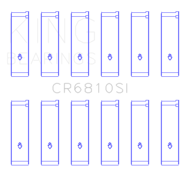 King Engine Bearings Chrysler 215 (Size .026) Connecting Rod Bearings (Set of 6)