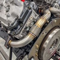 Wehrli 01-04 Chevrolet 6.6L Duramax LB7 2in Stainless Up Pipe Kit w/Gaskets - Twin Turbo